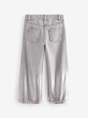 Grey Foil 100% Cotton Wide Leg Jeans (3-16yrs) - Image 6 of 7