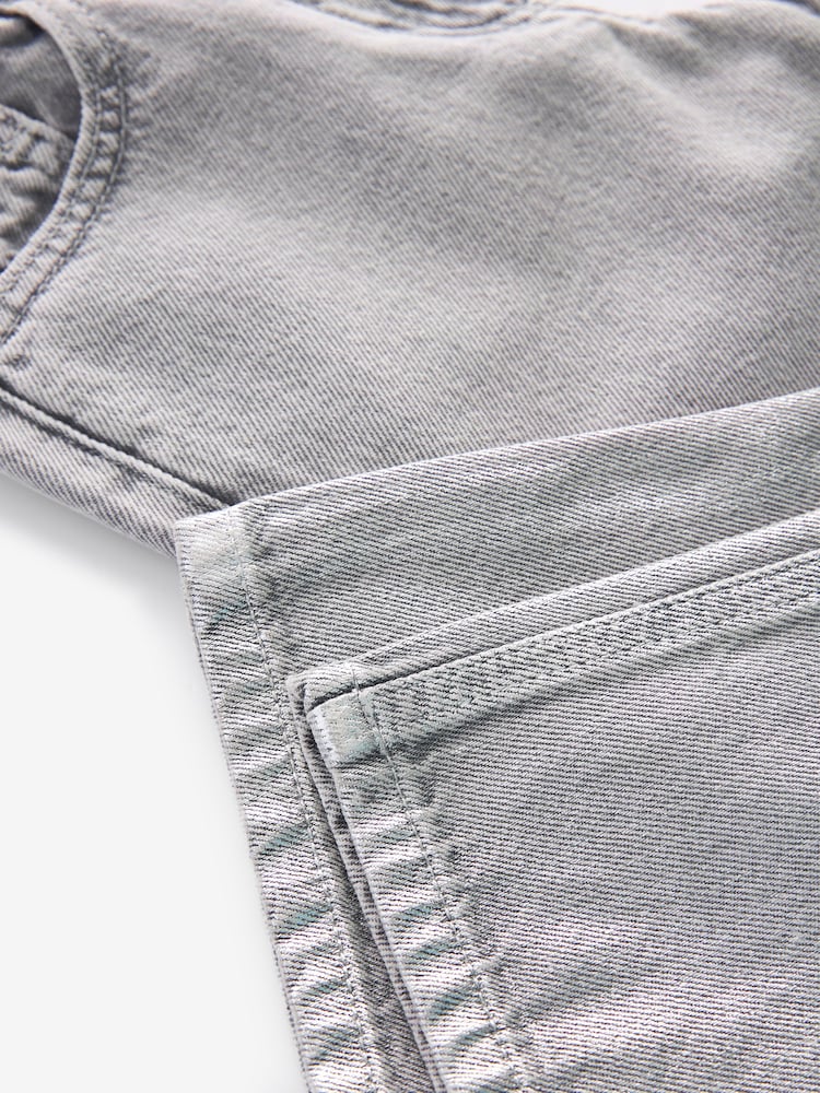 Grey Foil 100% Cotton Wide Leg Jeans (3-16yrs) - Image 7 of 7