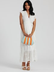 South Beach Natural Dumpling Clutch Cross-Body Strap Bag - Image 3 of 3
