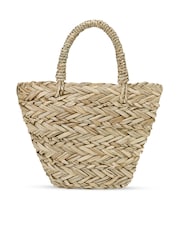 South Beach Black Mini Straw Cross-Body Bag - Image 4 of 5