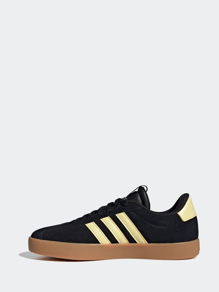 adidas Black/Yellow VL Court 3.0 Trainers - Image 3 of 8