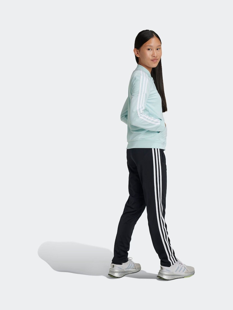 adidas Green Sportswear Essentials 3-Stripes Tracksuit - Image 2 of 7
