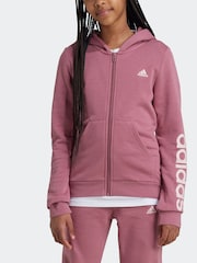 adidas Sportswear Essentials Linear Kapuzenjacke mit Reißverschluss und Logo - Bild 3 von 7