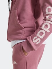 adidas Sportswear Essentials Linear Kapuzenjacke mit Reißverschluss und Logo - Bild 6 von 7