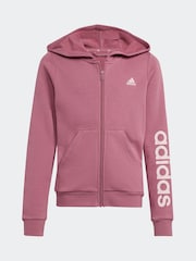 adidas Sportswear Essentials Linear Kapuzenjacke mit Reißverschluss und Logo - Bild 7 von 7