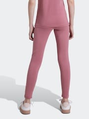 adidas Red Sportswear Essentials Linear Logo Cotton Leggings - Image 2 of 6