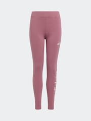 adidas Red Sportswear Essentials Linear Logo Cotton Leggings - Image 6 of 6