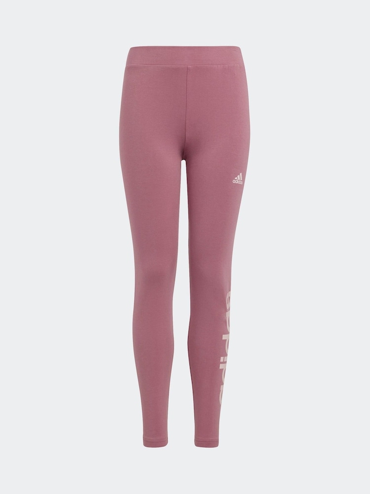 adidas Red Sportswear Essentials Linear Logo Cotton Leggings - Image 6 of 6