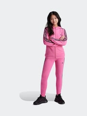 adidas Pink Sportswear Essentials 3-Stripes Cotton Leggings - Image 1 of 6