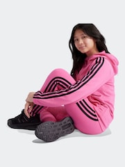 adidas Pink Sportswear Essentials 3-Stripes Cotton Leggings - Image 3 of 6