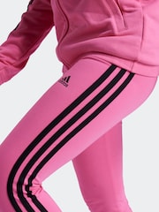 adidas Pink Sportswear Essentials 3-Stripes Cotton Leggings - Image 5 of 6