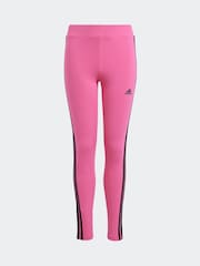 adidas Pink Sportswear Essentials 3-Stripes Cotton Leggings - Image 6 of 6