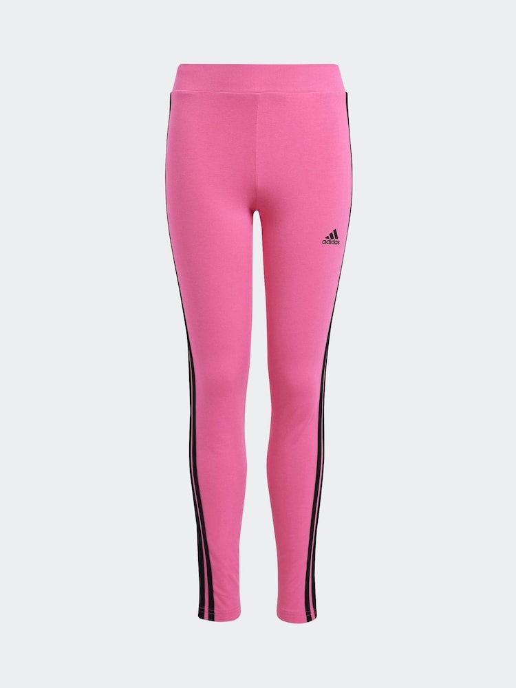 adidas Pink Sportswear Essentials 3-Stripes Cotton Leggings - Image 6 of 6