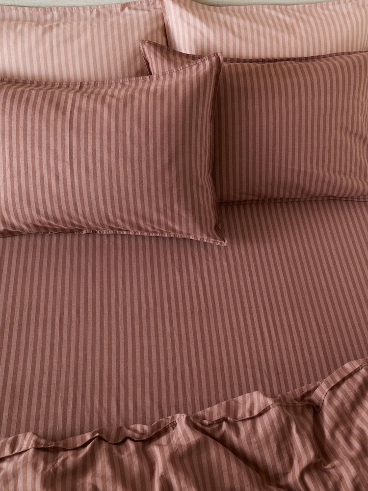Yard ChocolateRosewod Yard Marlow Stripe Duvet Cover Set - Image 1 of 2 Yard ChocolateRosewod Yard Marlow Stripe Duvet Cover Set - Image 1 of 2