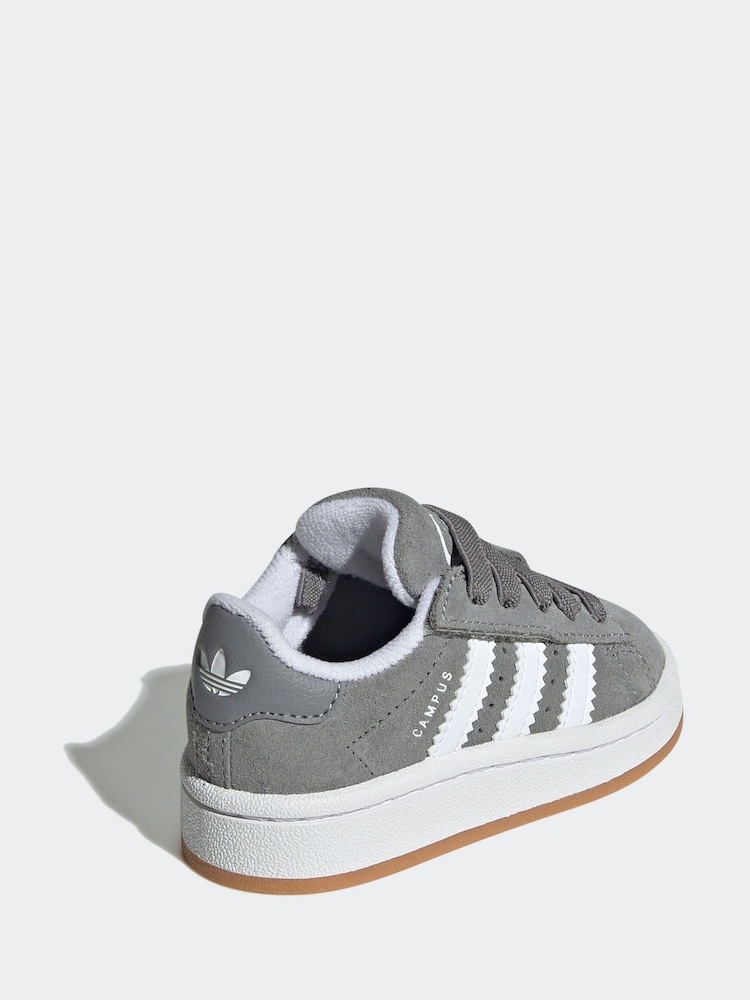 adidas Originals Grey Campus 00s Elastic Lace Trainers - Image 4 of 8