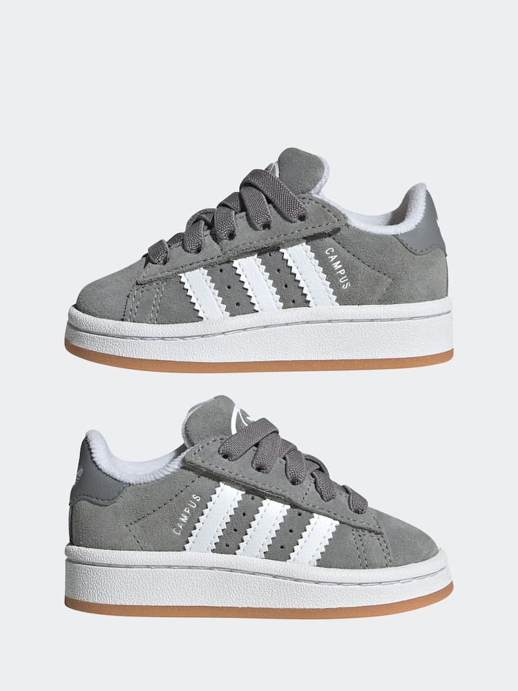 adidas Originals Grey Campus 00s Elastic Lace Trainers - Image 5 of 8