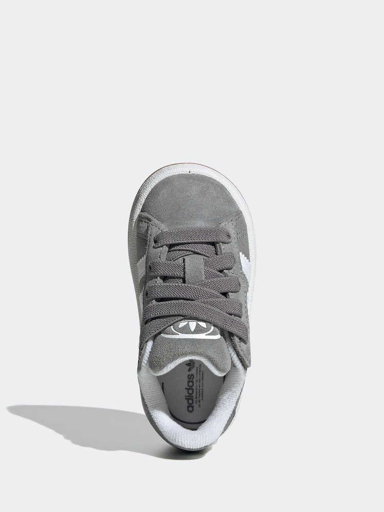 adidas Originals Grey Campus 00s Elastic Lace Trainers - Image 6 of 8