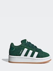 adidas Originals Green Campus 00s Elastic Lace Trainers - Image 1 of 11