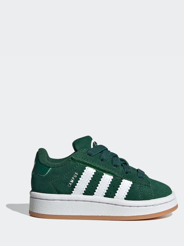 adidas Originals Green Campus 00s Elastic Lace Trainers - Image 1 of 11