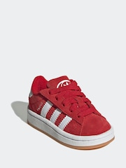 adidas Originals Red Campus 00s Elastic Lace Trainers - Image 3 of 9
