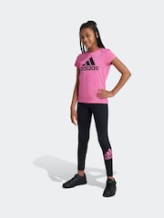 adidas NIght Black Sportswear Essentials Big Logo Cotton Leggings - Image 1 of 6