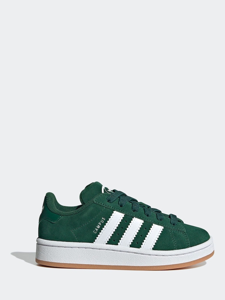 adidas Originals Dark Green Campus 00s Trainers - Image 1 of 9