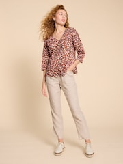 White Stuff Natural Rowena 100% Linen Trousers - Image 3 of 6