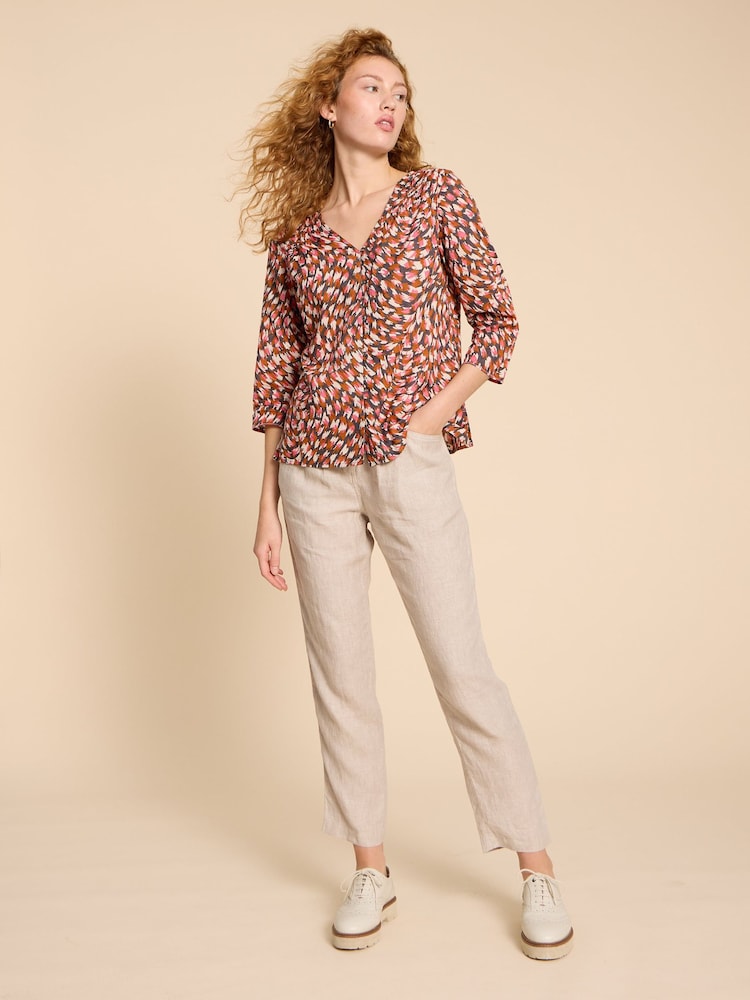 White Stuff Natural Rowena 100% Linen Trousers - Image 3 of 6