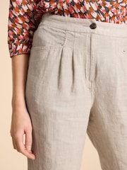 White Stuff Natural Rowena 100% Linen Trousers - Image 4 of 6
