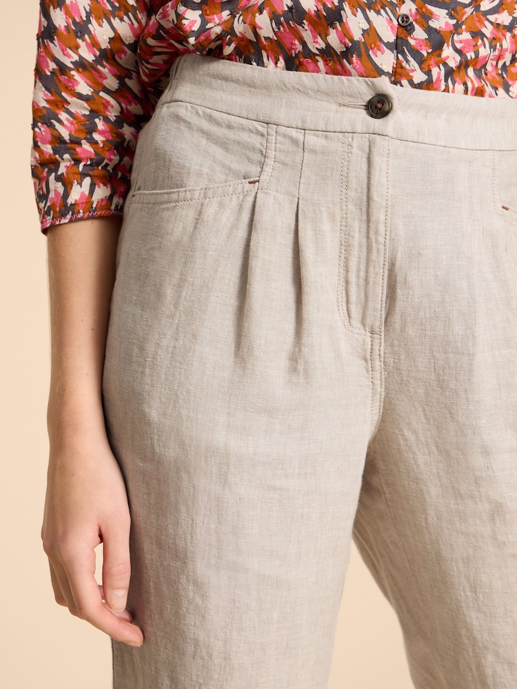 White Stuff Natural Rowena 100% Linen Trousers - Image 4 of 6