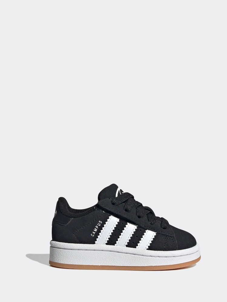 adidas Originals Black Campus 00s Elastic Lace Trainers - Image 1 of 10
