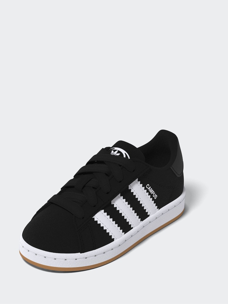 adidas Originals Black Campus 00s Elastic Lace Trainers - Image 4 of 10
