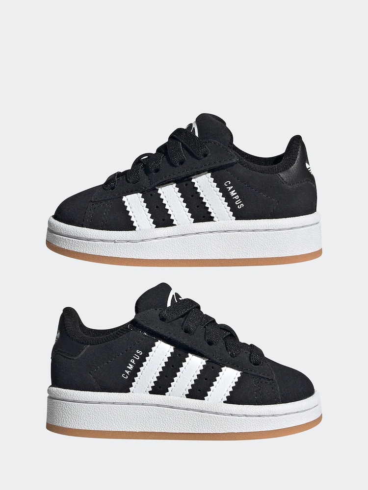 adidas Originals Black Campus 00s Elastic Lace Trainers - Image 6 of 10