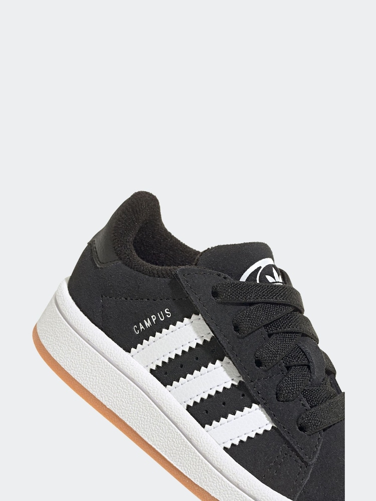 adidas Originals Black Campus 00s Elastic Lace Trainers - Image 9 of 10