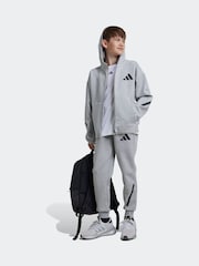 adidas Grey Z.N.E Full Zip Hoodie - Image 1 of 6