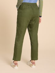 White Stuff Green Rowena 100% Linen Trousers - Image 2 of 4