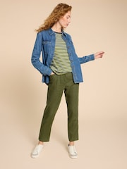 White Stuff Green Rowena 100% Linen Trousers - Image 3 of 4
