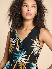 White Stuff Black Linen Blend Gigi Maxi Dress - Image 4 of 4