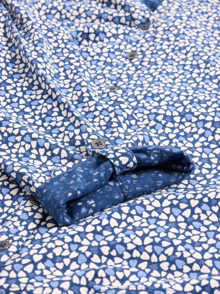 White Stuff Dark Blue 100% Cotton Annie Jersey Shirt - Image 8 of 8