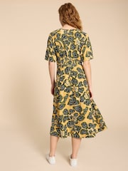 White Stuff Yellow Kate Linen Blend Dress - Image 2 of 4