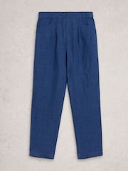 White Stuff Blue Rowena 100% Linen Trousers - Image 5 of 7