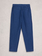 White Stuff Blue Rowena 100% Linen Trousers - Image 6 of 7