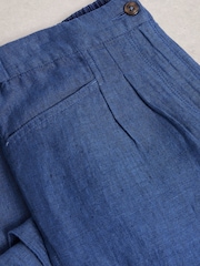 White Stuff Blue Rowena 100% Linen Trousers - Image 7 of 7