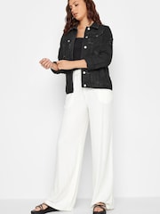 Schwarz - Long Tall Sally Denim-Jacke in Distressed-Optik - Bild 2 von 4