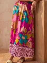 Roman Purple Tile Hem Printed Skirt - Image 2 of 5