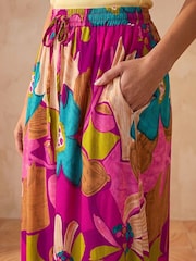 Roman Purple Tile Hem Printed Skirt - Image 5 of 5