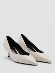 Mango Cream Pointed Kitten Heels - Image 1 of 5