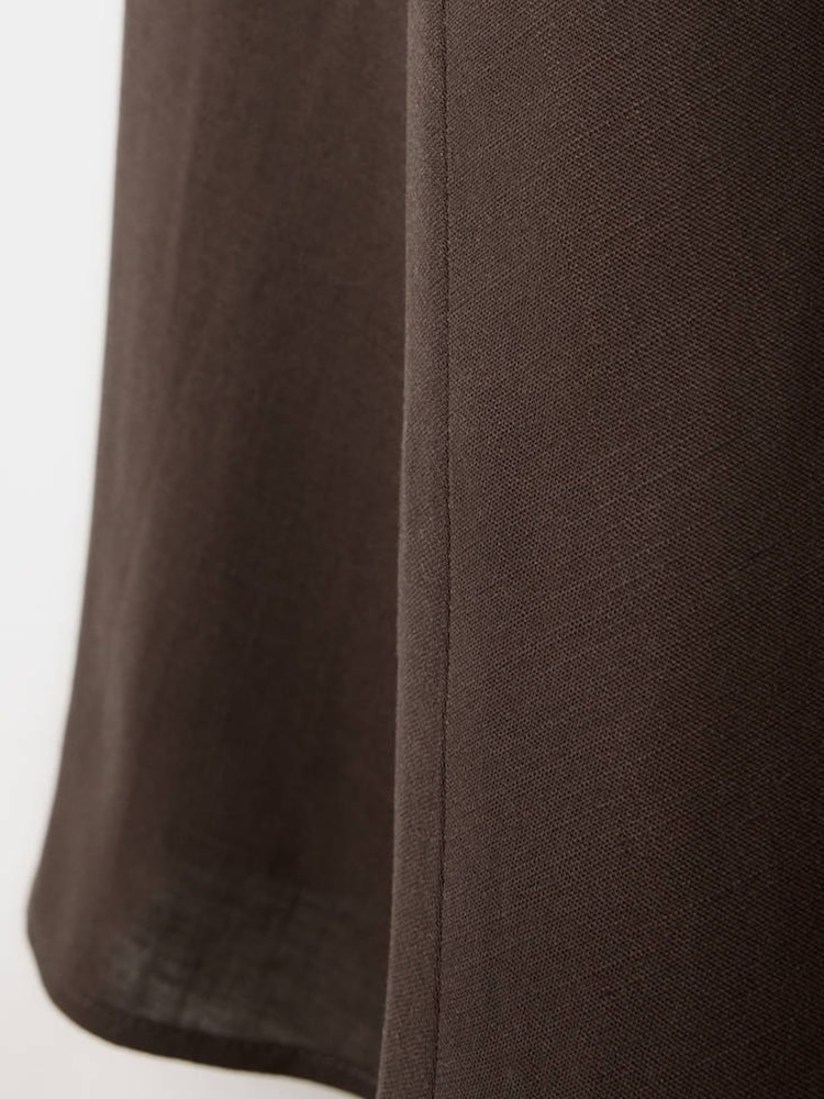 Mango Black V-Neck Midi Dress With Belt Detail - Image 3 of 3 Mango Black V-Neck Midi Dress With Belt Detail - Image 3 of 3