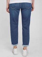 Gap Mid Wash Blue Maternity Over The Bump Girlfriend Jeans - Image 2 of 4