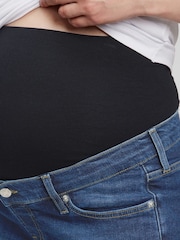 Gap Mid Wash Blue Maternity Over The Bump Girlfriend Jeans - Image 3 of 4